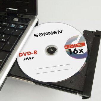  Диск DVD-R SONNEN 512574, 4,7Gb 16x Bulk (термоусадка без шпиля) 50шт 