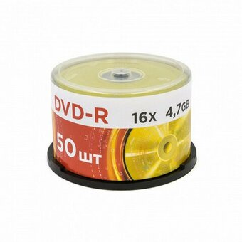  Диск DVD-R MIREX UL130003A1B, 4,7Гб, 16x, Cake Box (упаковка на шпиле) 50шт 