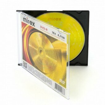  Диск DVD-R MIREX UL130003A1S, 4,7ГБ, 16x, Slim Case, 1 штука 