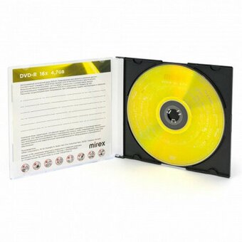  Диск DVD-R MIREX UL130003A1S, 4,7ГБ, 16x, Slim Case, 1 штука 