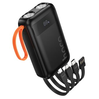  Аккумулятор внешний резервный HOCO J151 Spirit dual lighting four-cable 10000mAh черный 