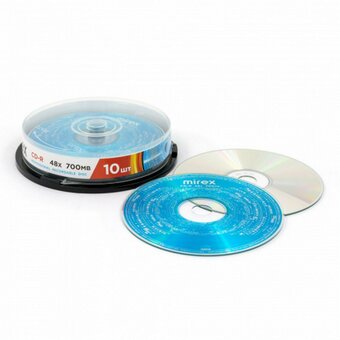  Диск CD-R Mirex 700 Mb, 48х (UL120051A8L), Cake Box (10), (10/300) 