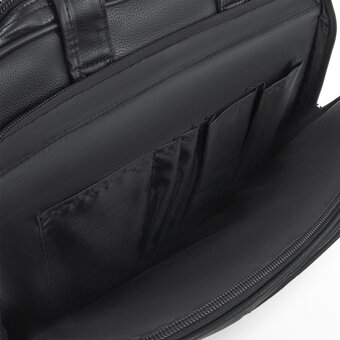  Сумка портфель BRAUBERG 240399 Carbon 32х41х12см экокожа, черная 