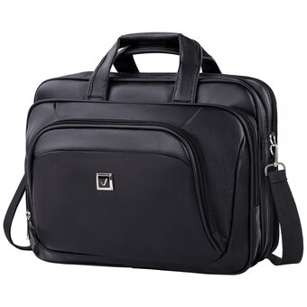  Сумка портфель BRAUBERG 240399 Carbon 32х41х12см экокожа, черная 
