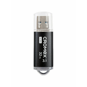  USB-флешка CROMEX 514163 Ultra 32Gb USB 3.1, металлический корпус, черный 