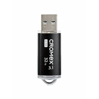  USB-флешка CROMEX 514163 Ultra 32Gb USB 3.1, металлический корпус, черный 