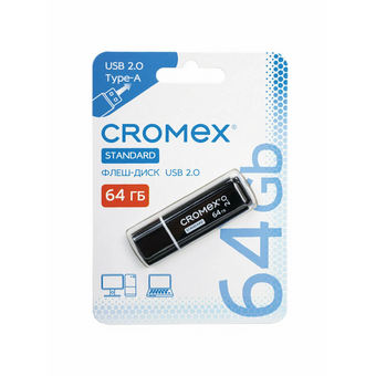  USB-флешка CROMEX 514160 Standard 64Gb USB 2.0, черный 