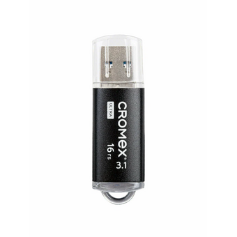  USB-флешка CROMEX 514162 Ultra 16Gb USB 3.1, металлический корпус, черный 