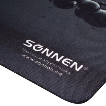  Коврик для мыши Sonnen 513290 Drops, резина + ткань, 220х180х3мм 