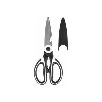  Ножницы кухонные DASWERK 608904 210мм, с орехоколом, открывашкой, футляром для лезвий 