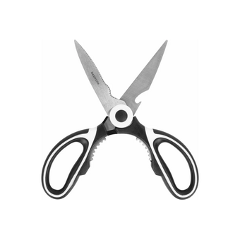  Ножницы кухонные DASWERK 608904 210мм, с орехоколом, открывашкой, футляром для лезвий 