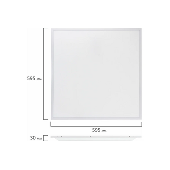  Светильник светодиодный SONNEN 237155 Стандарт 6500K, холодный белый, 595х595х30мм, 40Вт, матовый 