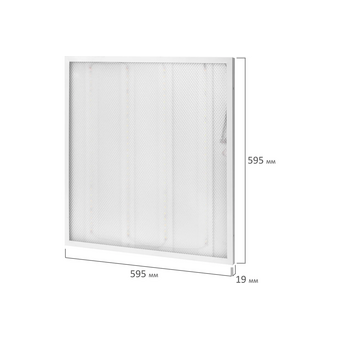  Светильник светодиодный SONNEN 237152 Эко 4000K, нейтральный белый, 595х595х19мм, 36Вт, прозрачный 