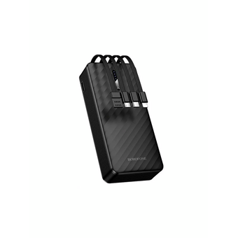  Аккумулятор внешний резервный BOROFONE BJ84A Smooth power bank with four cables 20000mAh черный 