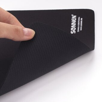  Коврик для мыши Sonnen 513309 Black, резина + ткань, 220х180х3мм 