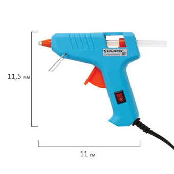  Клеевой пистолет BRAUBERG 671052 15Вт для стержня 7мм 
