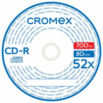  Диск CD-R CROMEX 513797 700Mb, 52x в конверте 50шт 