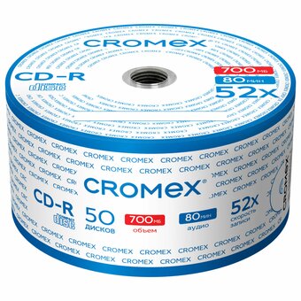  Диск CD-R CROMEX 513797 700Mb, 52x в конверте 50шт 