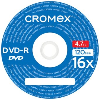  Диск DVD-R CROMEX 513798 4,7Gb, 16x, в конверте 50шт 