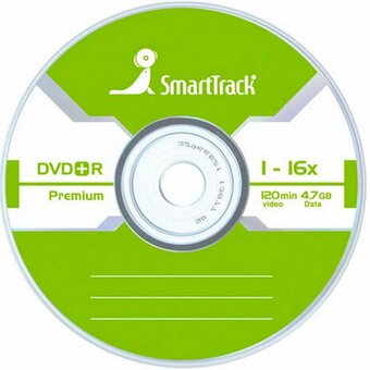  Диск DVD+R SmartTrack ST000219, 4,7Гб 16x Cake Box (упаковка на шпиле) 10шт 