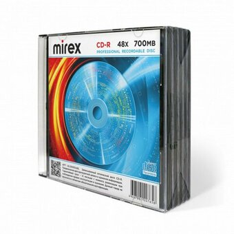  Диск CD-R MIREX UL120051A8F, 700Мб, 48x, Slim Case 5шт 