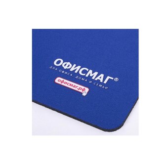  Коврик для мыши ОФИСМАГ 512812 резина+ткань, 220х180х3мм 