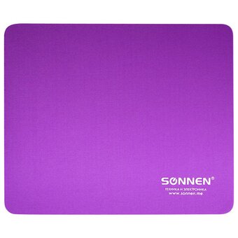  Коврик для мыши Sonnen 513307 Purple, резина + ткань, 220х180х3мм 