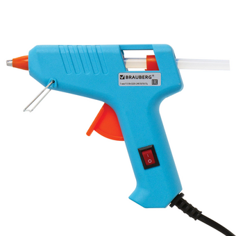  Клеевой пистолет BRAUBERG 671052 15Вт для стержня 7мм 