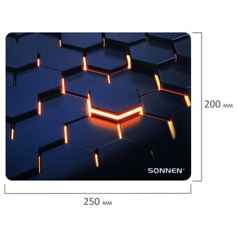  Коврик для мыши Sonnen 513955 Hot cells резина + ткань, 250х200х2мм 