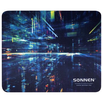  Коврик для мыши Sonnen 513293 Singularity, резина + ткань, 220х180х3мм 
