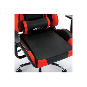  Кресло игровое BRABIX Hunter GM-130 (532797) экокожа, черное/красное 