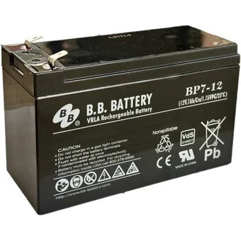  АКБ для ИБП 12В 7,2Ач BB Baterry BP 7-12, 2,54 kg, 151x65x98 mm 