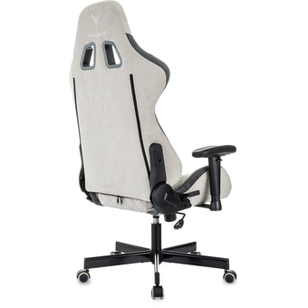  Кресло игровое Knight Regal Fabric светло-серый/серый искусственная замша крестов. металл 