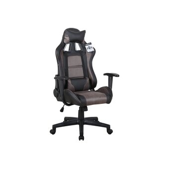  Кресло игровое BRABIX GT Racer GM-100 (531819) ткань, экокожа, черное/коричневое 
