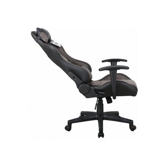  Кресло игровое BRABIX GT Racer GM-100 (531819) ткань, экокожа, черное/коричневое 