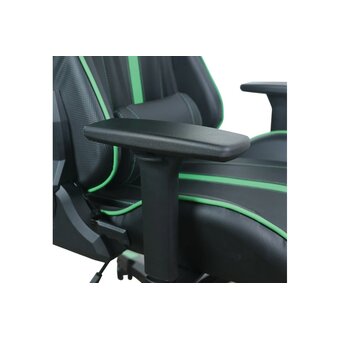  Кресло игровое BRABIX GT Carbon GM-120 (531929) экокожа, черное/зеленое 