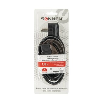  Кабель питания SONNEN 513563 1,8м, черный 