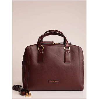  Деловая сумка The Bridge Ines 045525EN/YF женская, кожа натуральная, бордовый 
