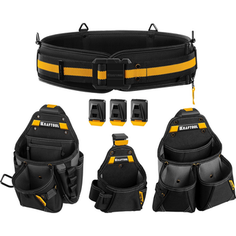  Сумка для инструментов Kraftool KBS-4 (38760-4) 37 карм. черный/желтый 
