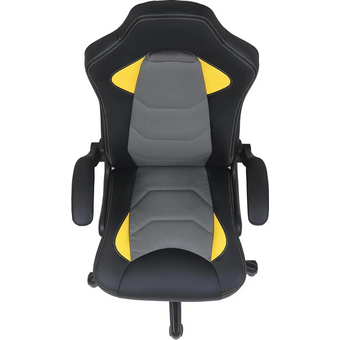  Кресло игровое BRABIX Skill GM-005 (532494) экокожа, черное/желтое 