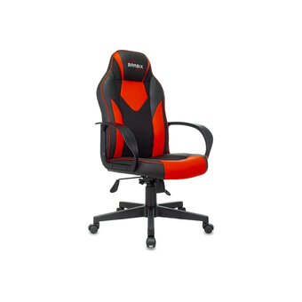  Кресло игровое BRABIX Game GM-017 (532642) экокожа/ткань, черное/красное 