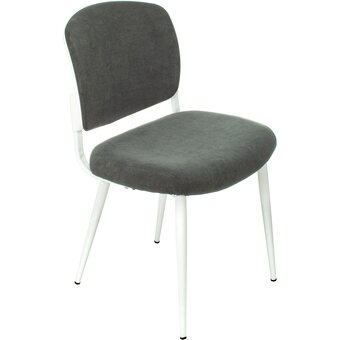  Стул Бюрократ KF-8W_2 (KF-8W/Fabric/Grey_2) серый металл белый на ножках 