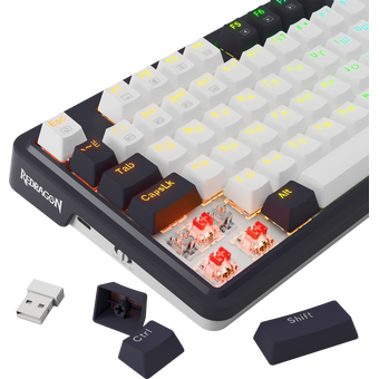  Клавиатура REDRAGON Ucal Pro 72008 RGB бел/черн 