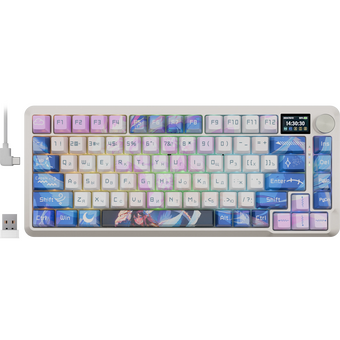  Клавиатура беспроводная REDRAGON Flekact Pro RU (72616) фиол-аним 