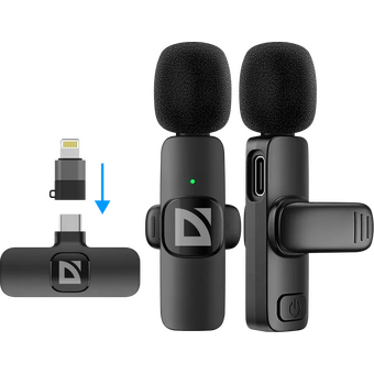  Петличный микрофон DEFENDER Talky-138 (64152) черный 