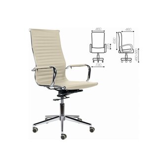  Кресло руководителя BRABIX Premium Intense EX-531 (532541) экокожа, бежевое 