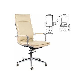  Кресло руководителя BRABIX Premium Kayman EX-532 (532544) экокожа, бежевое 