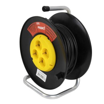  Удлинитель на катушке Радист РБК16-270-005, 4 розетки с заземлением, 20м, 3х1,5мм, 3500Вт 