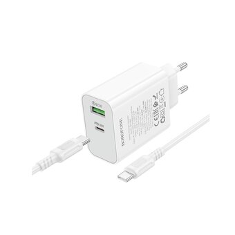  СЗУ BOROFONE BA108A Stellar PD30W+QC3.0 charger set (C to C) EU белый 