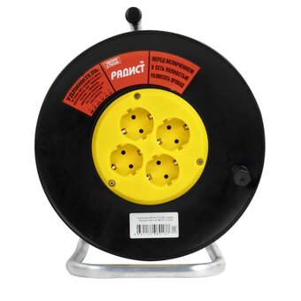  Удлинитель на катушке Радист РБК16-270-005, 4 розетки с заземлением, 20м, 3х1,5мм, 3500Вт 